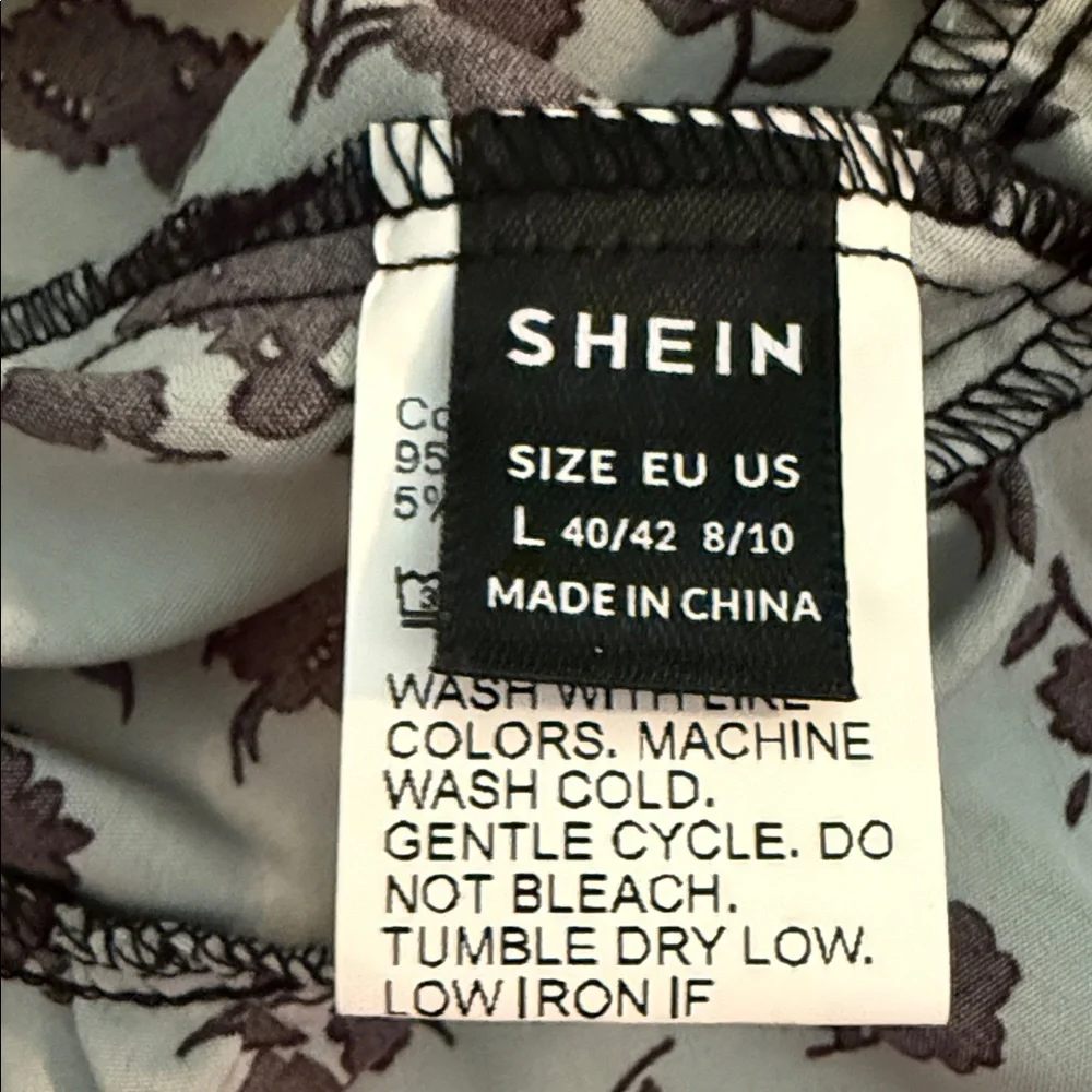 SHEIN Asymmetrical Black and Green Dress - Picture 2 of 4
